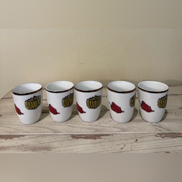 Set of 5 Maruyama Tosaien China Tea Sake Cups - Picture 1 of 8